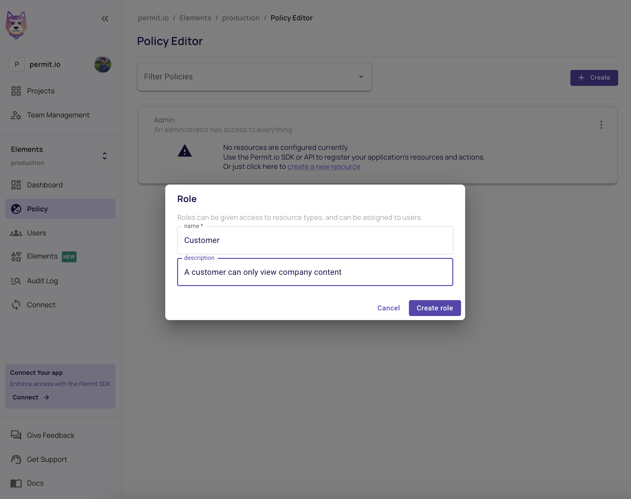 Creating Customer Role