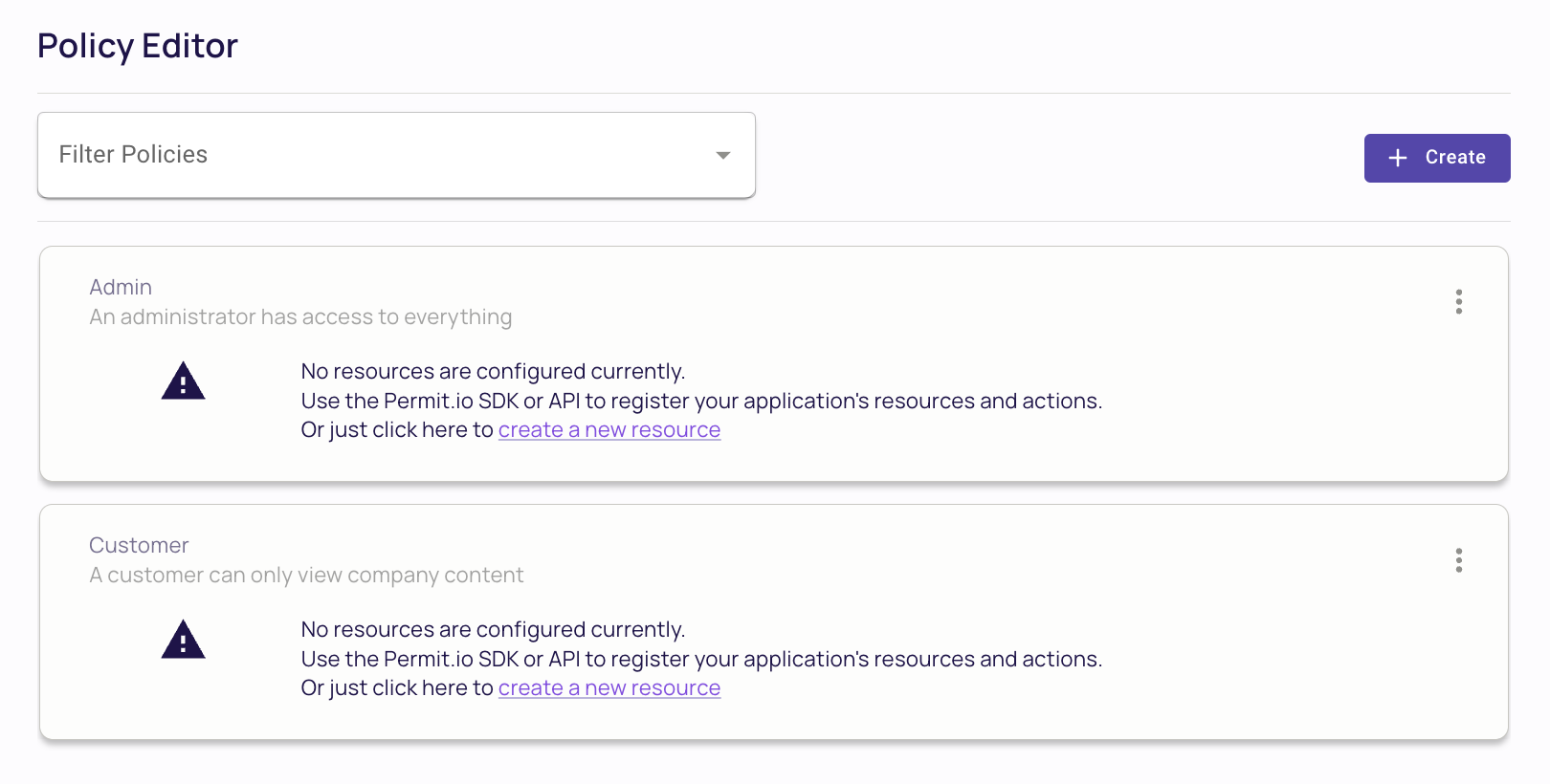 Roles with no Resources
